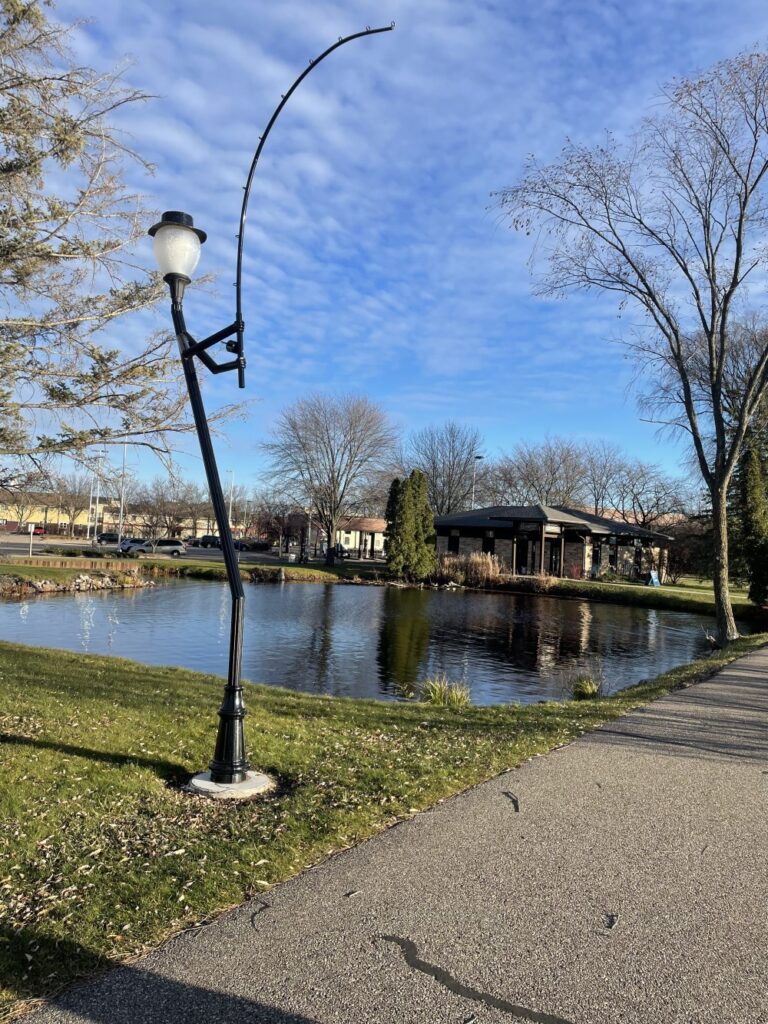 Photo of the first installation, “Fish On”