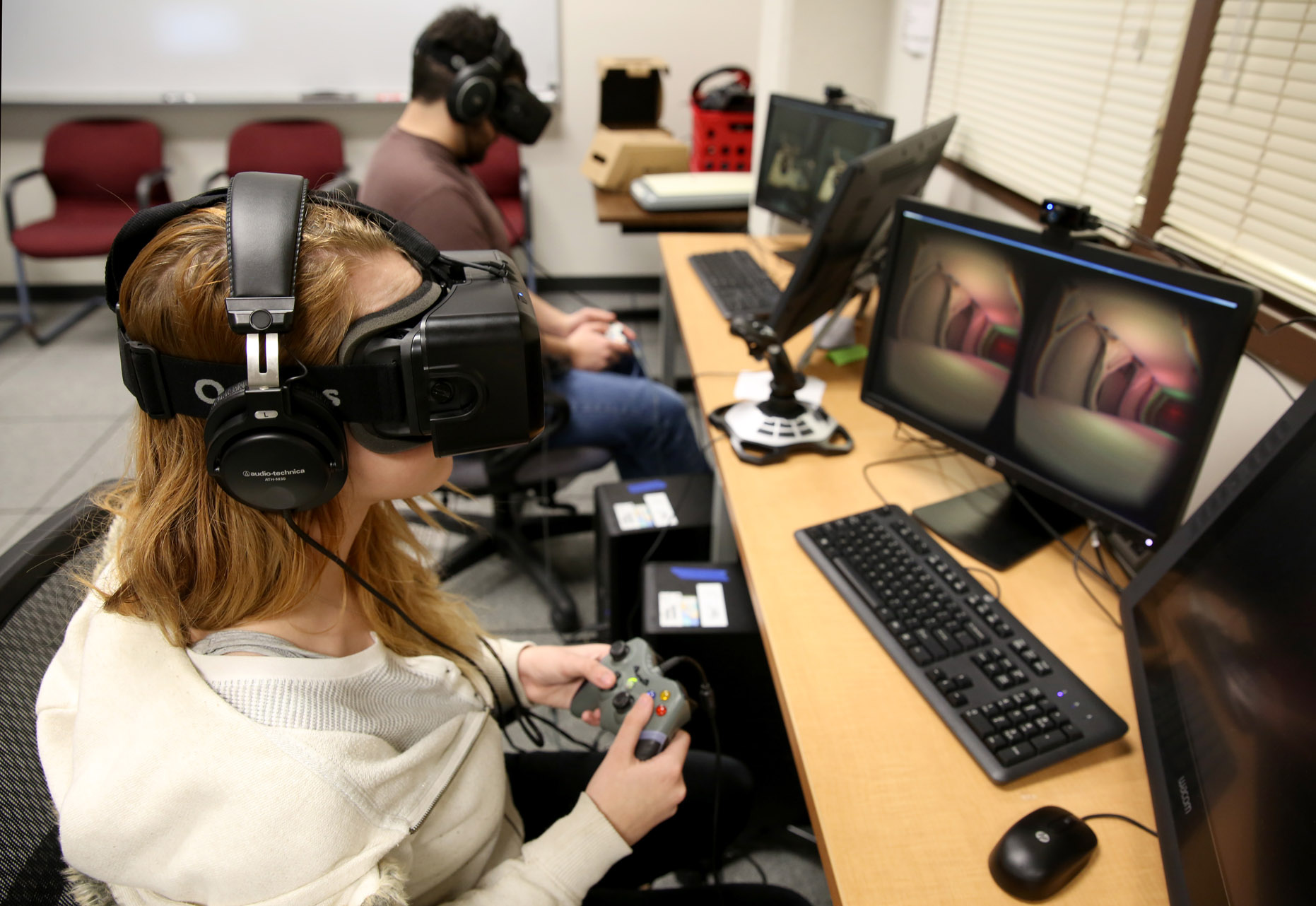 Getting the Rift: UW-Stout students use virtual reality technology for game prototypes