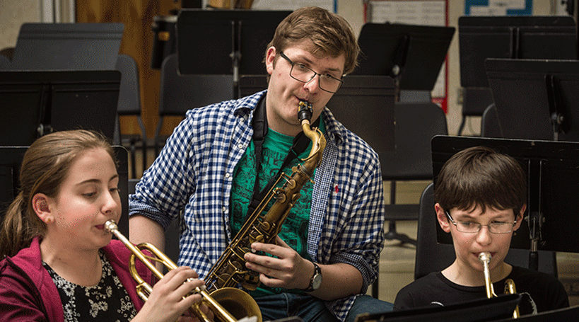 UW-River Falls students, music program bridge gap between young and old