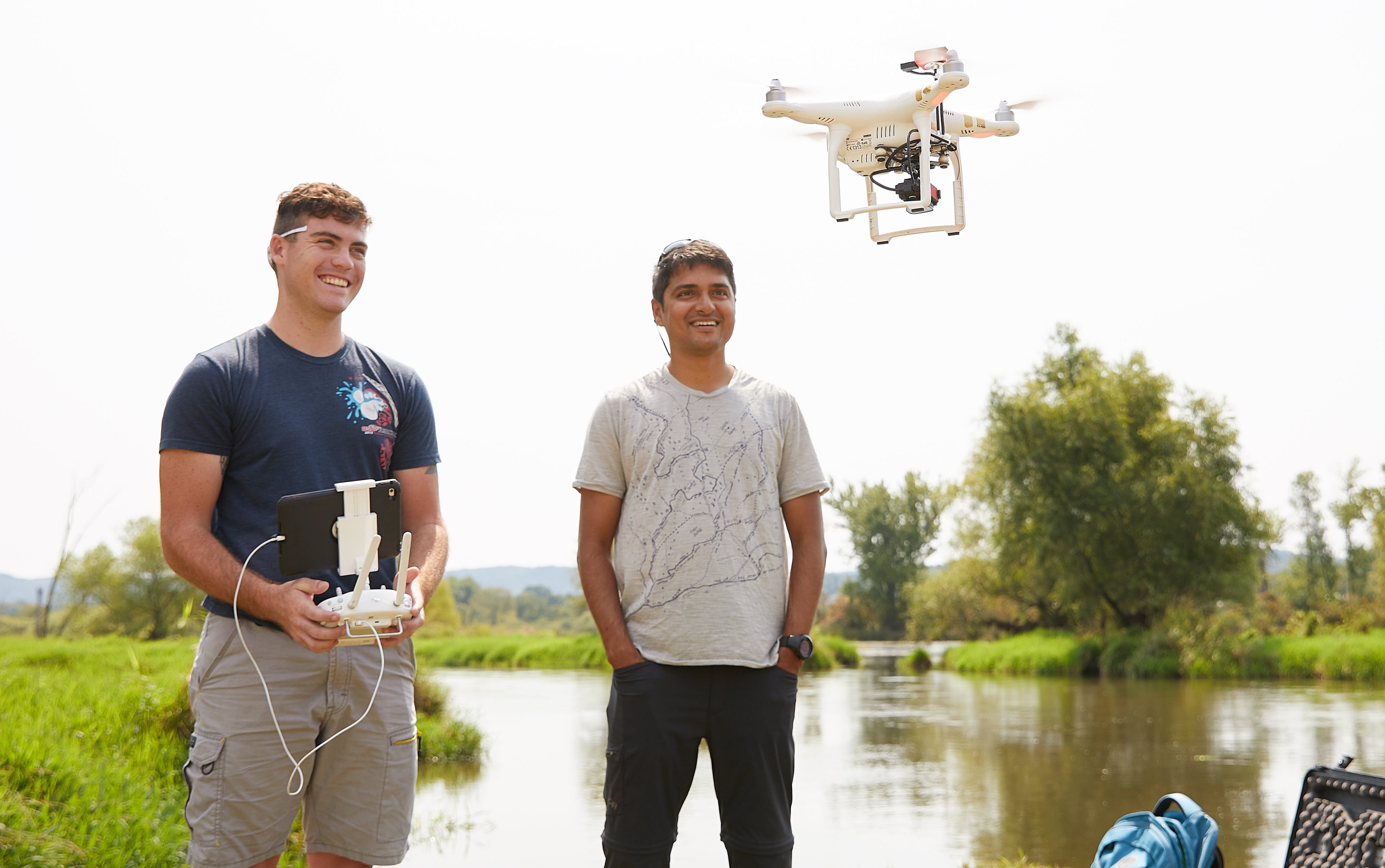 High-flying fieldwork: UW-La Crosse researchers use drone technology to help combat invasive wetland plant