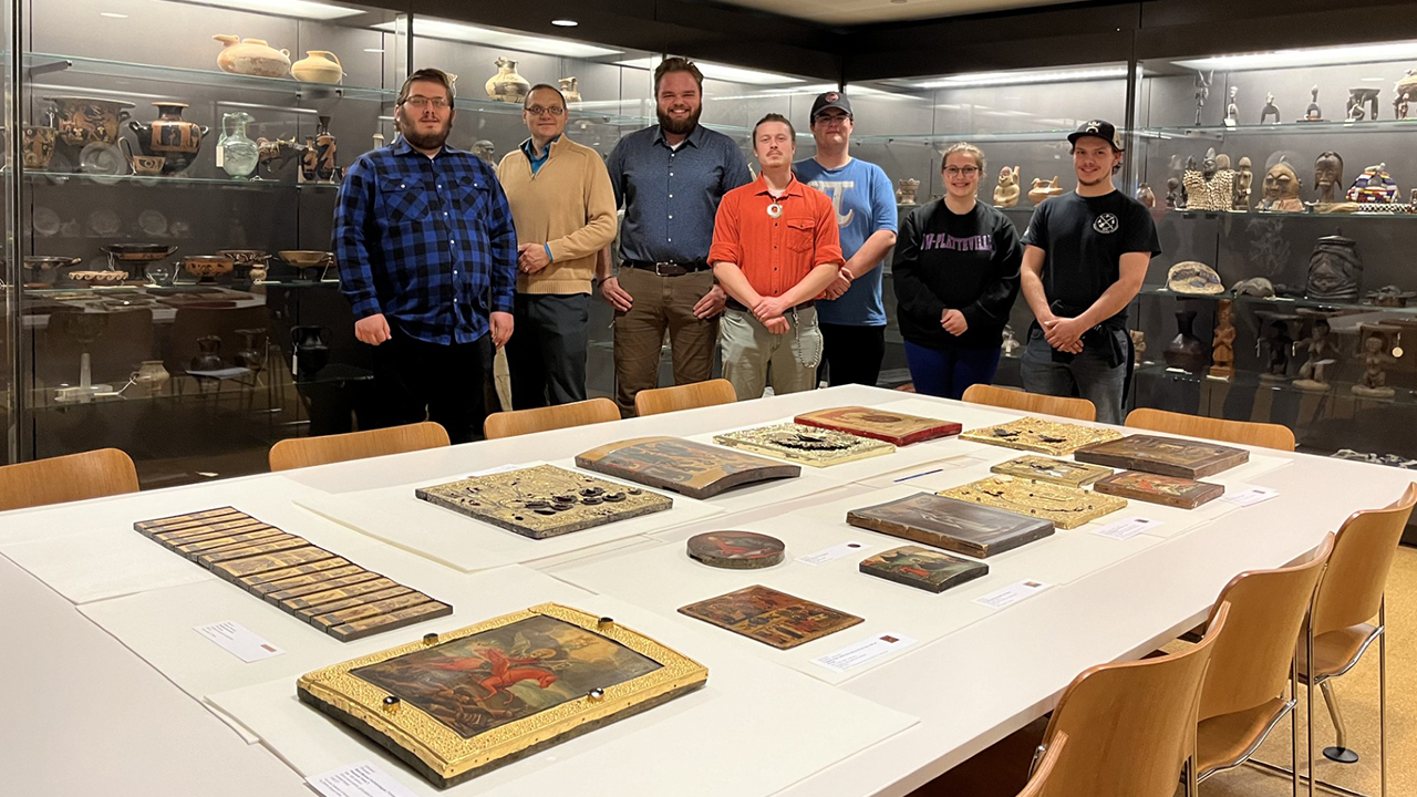 UW-Platteville history students explore rare artifacts