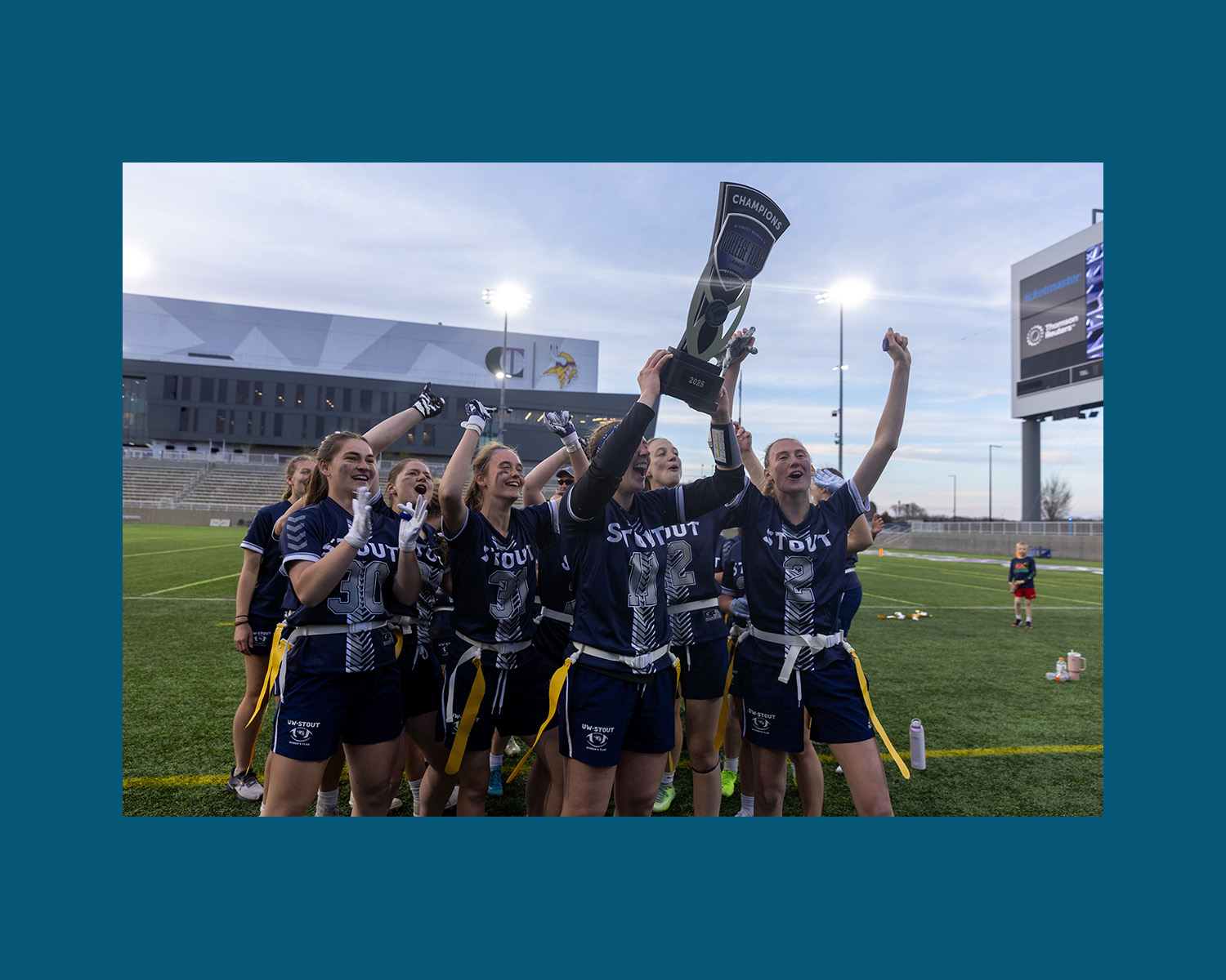 Breaking gridiron ground: UW-Stout triumphs in first-ever women’s flag football league sponsored by Minnesota Vikings