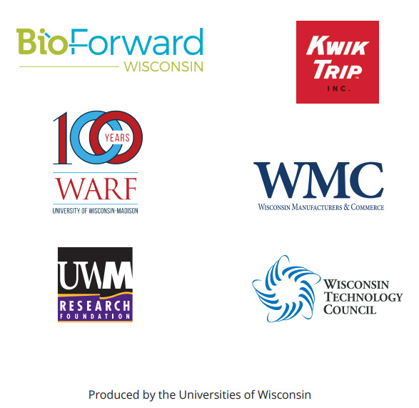 Sponsors for 2025 Research in the Rotunda: BioForward Wisconsin, Kwik Trip inc., 100 Years WARF UW-Madison, Wisconsin Manufacturers & Commerce, UWM Research Foundation, and Wisconsin Technology Council